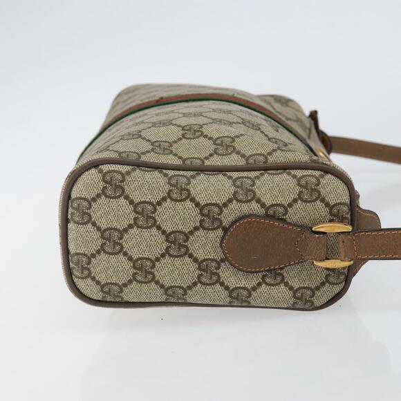 GUCCI GG Supreme Web Sherry Line Bag PVC Beige Gold 89 02 017 Auth 143775 - Picture 3 of 16